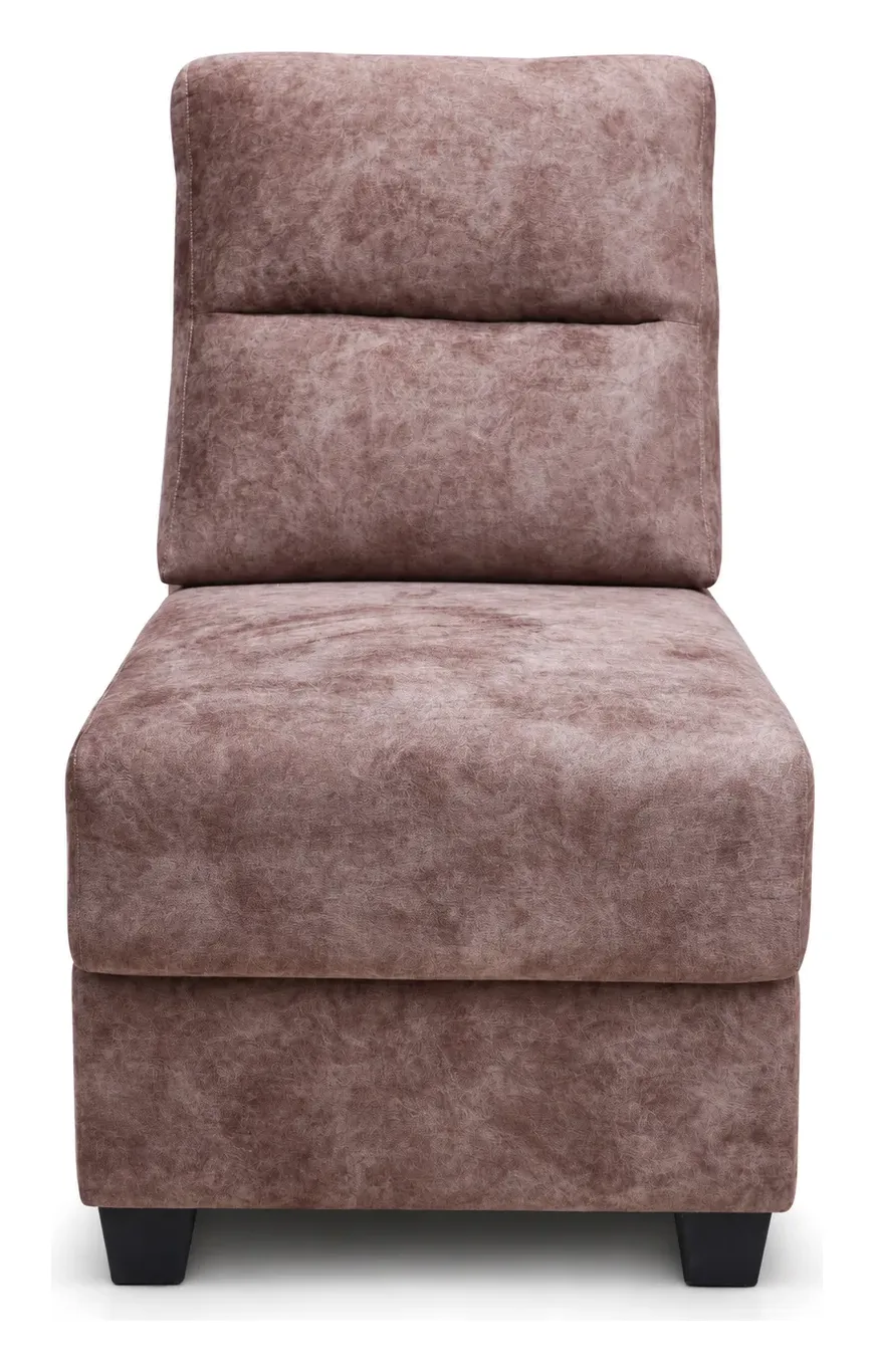 L-Shaped Sofa, Mocha Brown Suede, photo 3