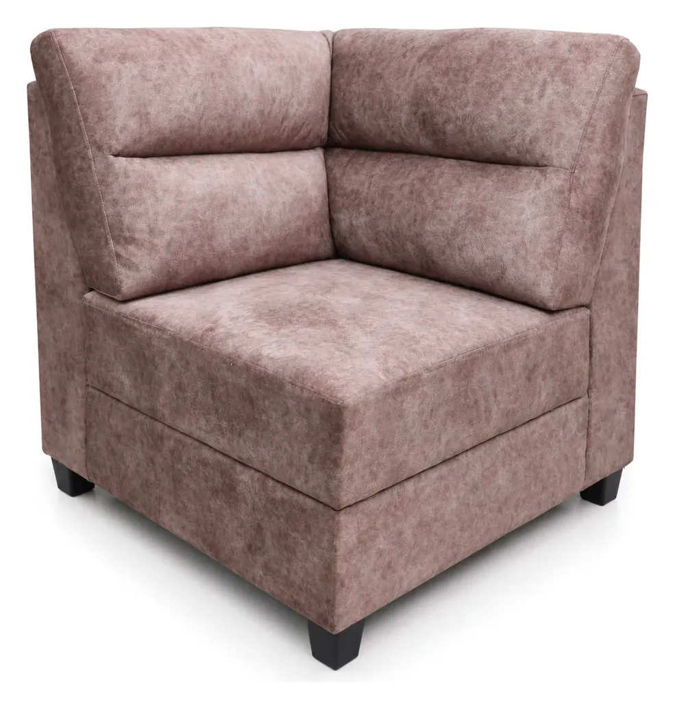 L-Shaped Sofa, Mocha Brown Suede, photo 6