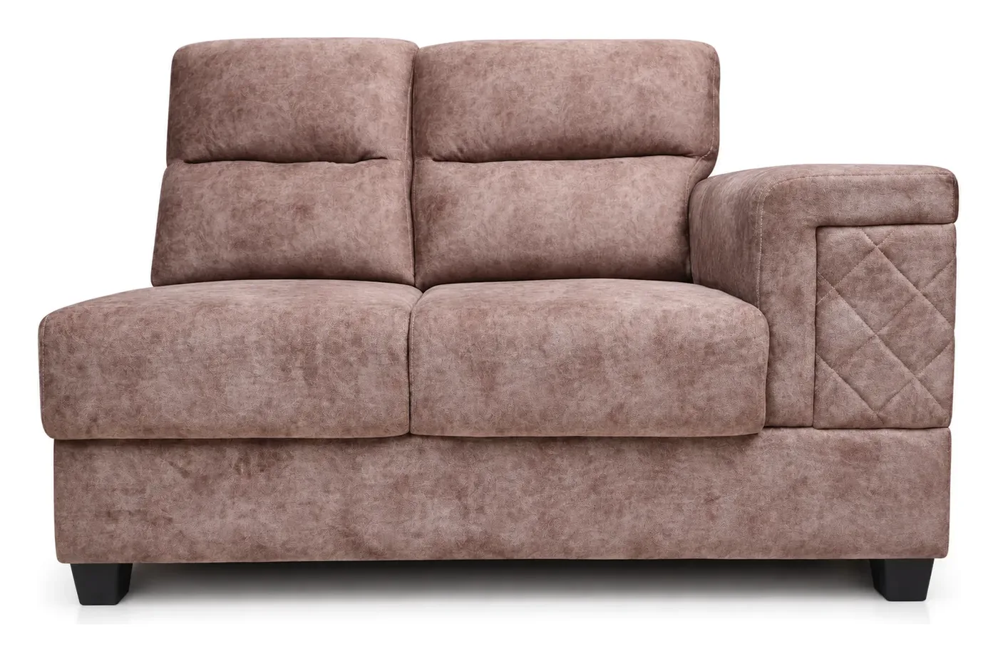 L-Shaped Sofa, Mocha Brown Suede, photo 9