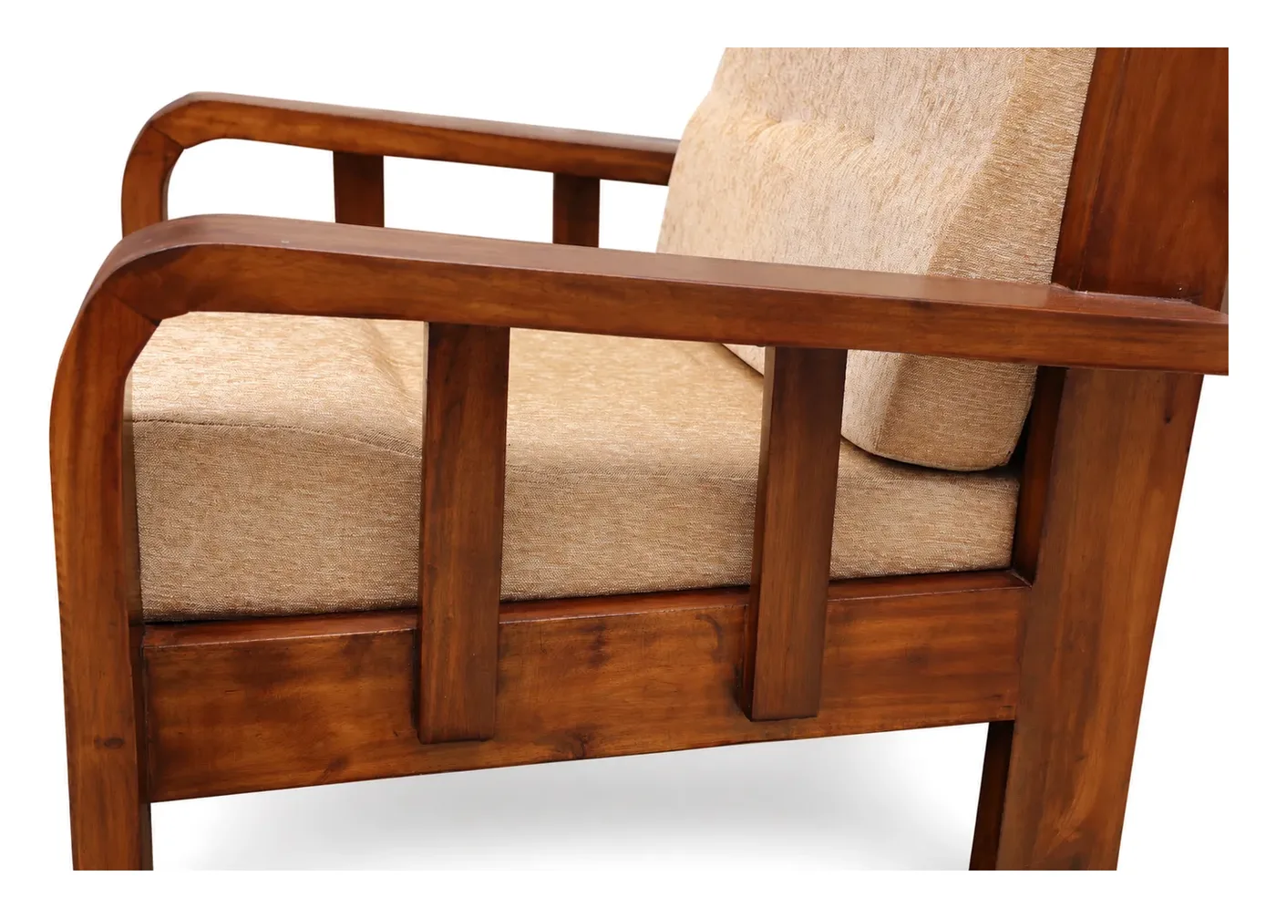 Sofa Set 3+1+1, Beige, Wooden Frame, photo 5