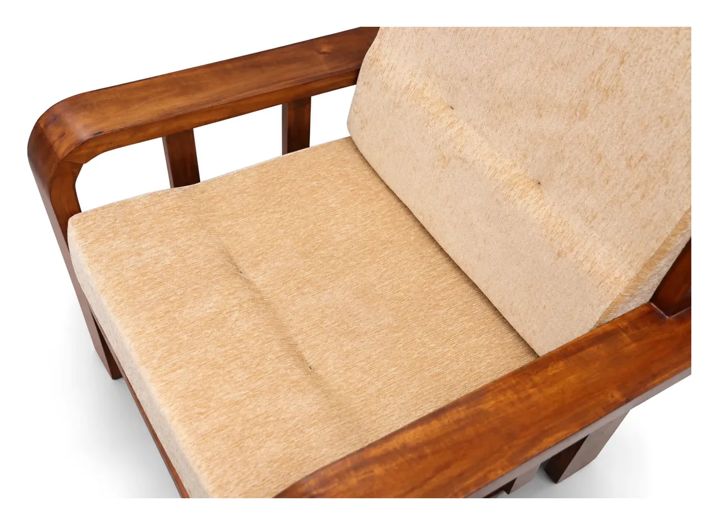 Sofa Set 3+1+1, Beige, Wooden Frame, photo 7