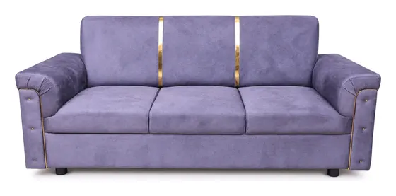 3-Seater Sofa, Lavender with Gold Strips