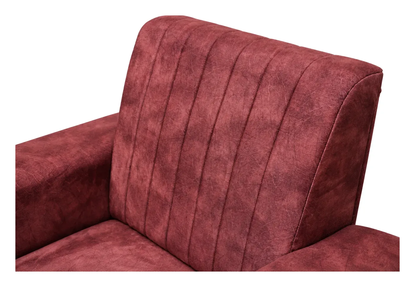 Sofa Set 3+1+1, Brick Red, Channel-Stitched, photo 3
