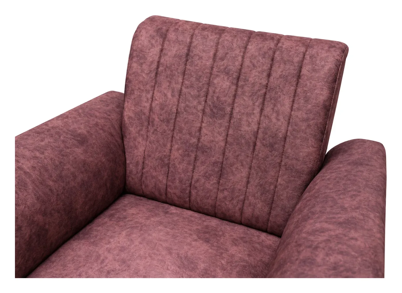 Sofa Set 3+1+1, Wine, Channel-Stitched, photo 5
