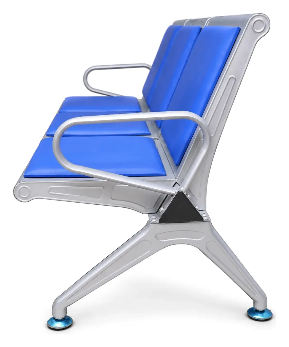 Waiting Chair, 3-Seater, Blue, photo 5