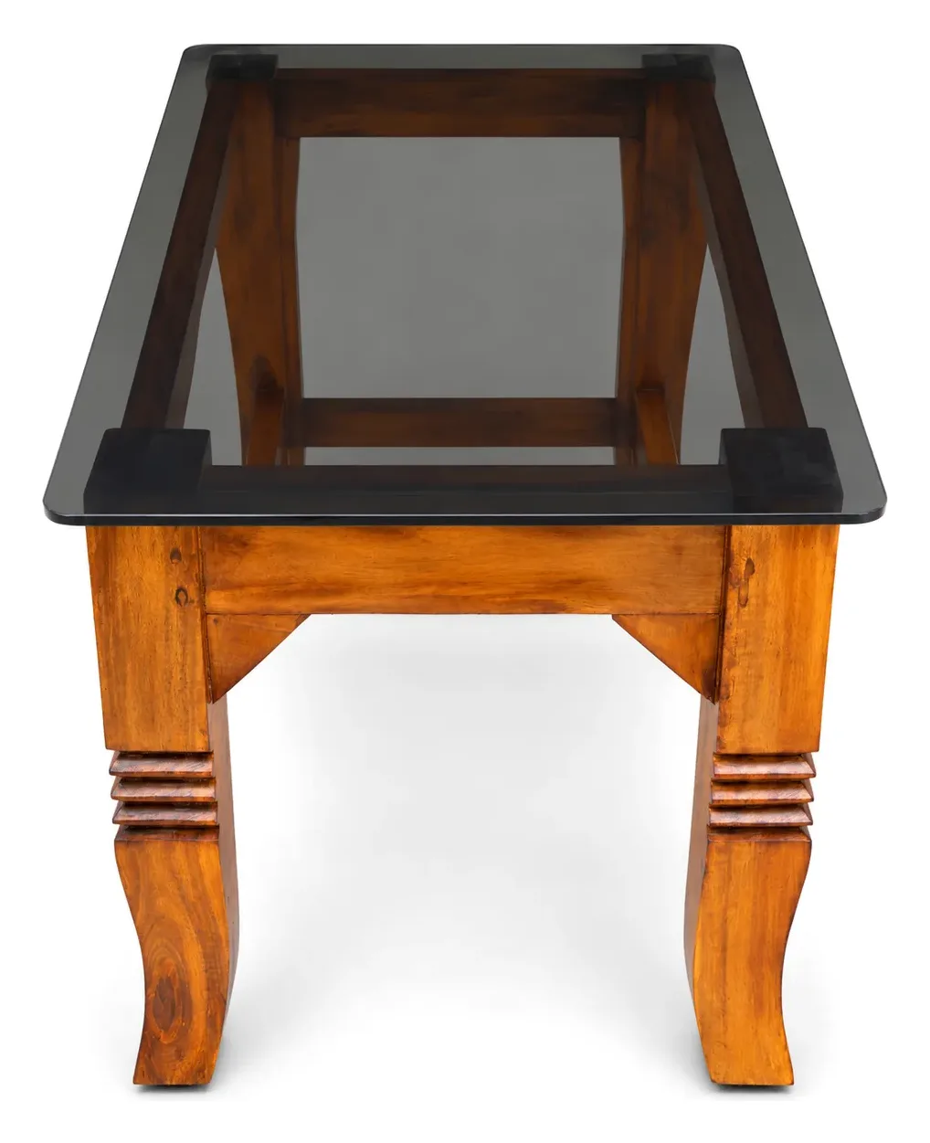 Centre Table, Black Glass, Carved Legs, photo 5