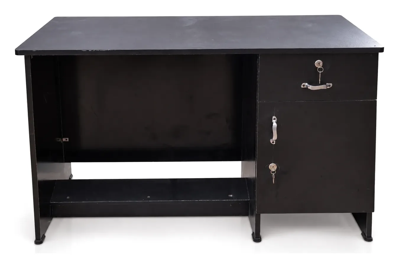 Office Table, Black, with Drawer and Cabinet, photo 6