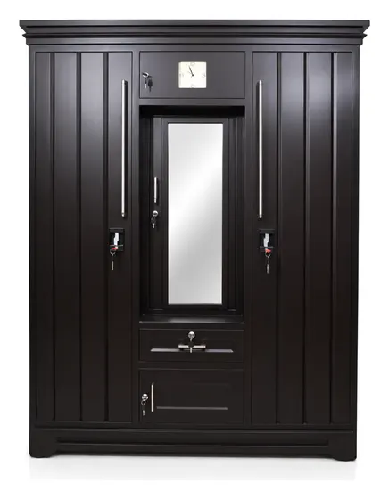 Steel Almirah, Dark Brown with Mirror