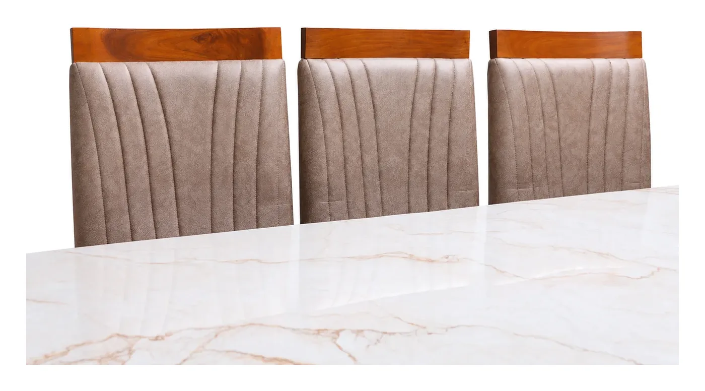 6-Seater Dining Set, Marble-Look Top, photo 5